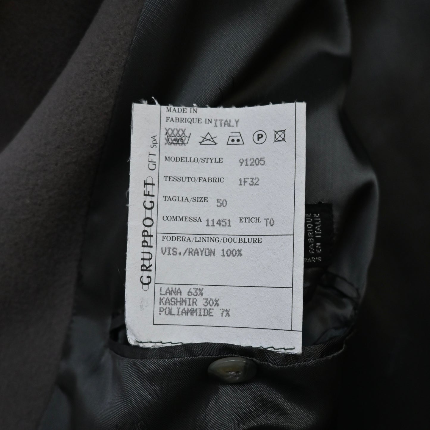 1990s claude montana fur docking wool coat 50