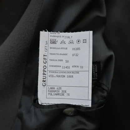 1990s claude montana fur docking wool coat 50