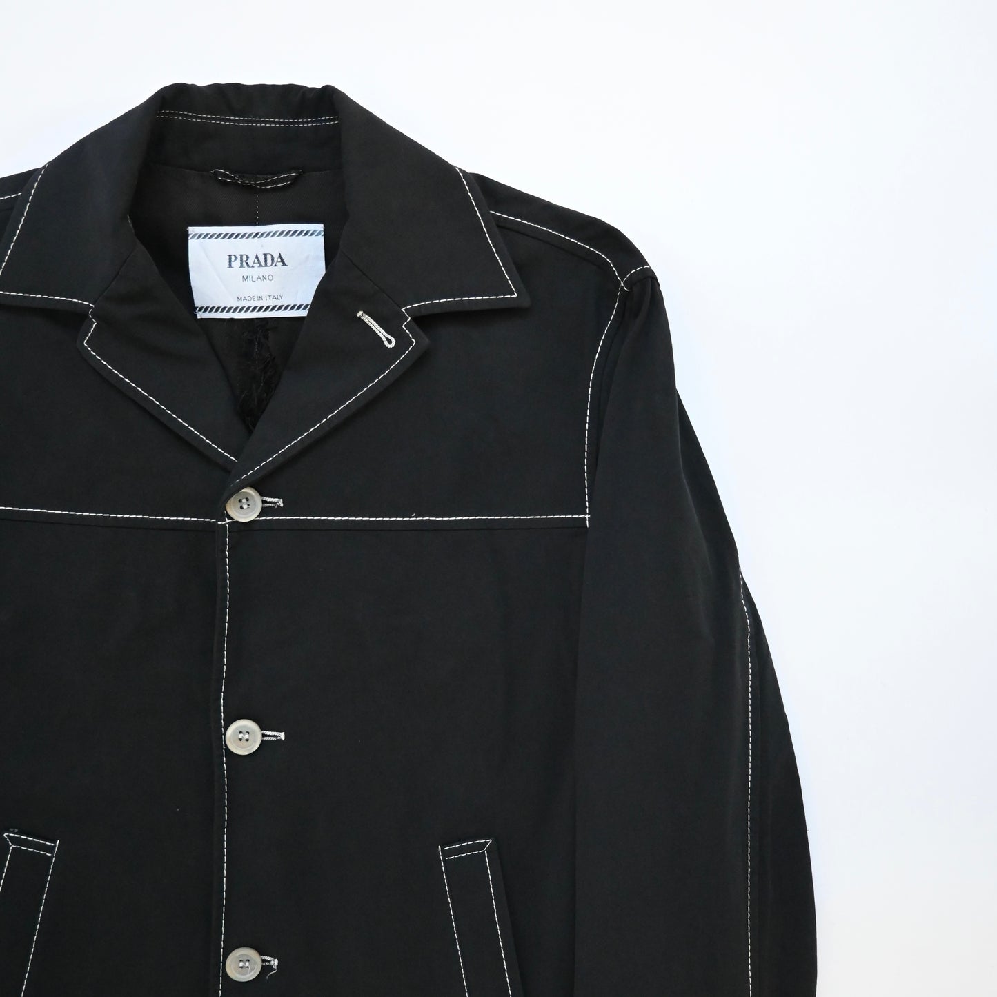 1999ss prada stitch wool blouson 46