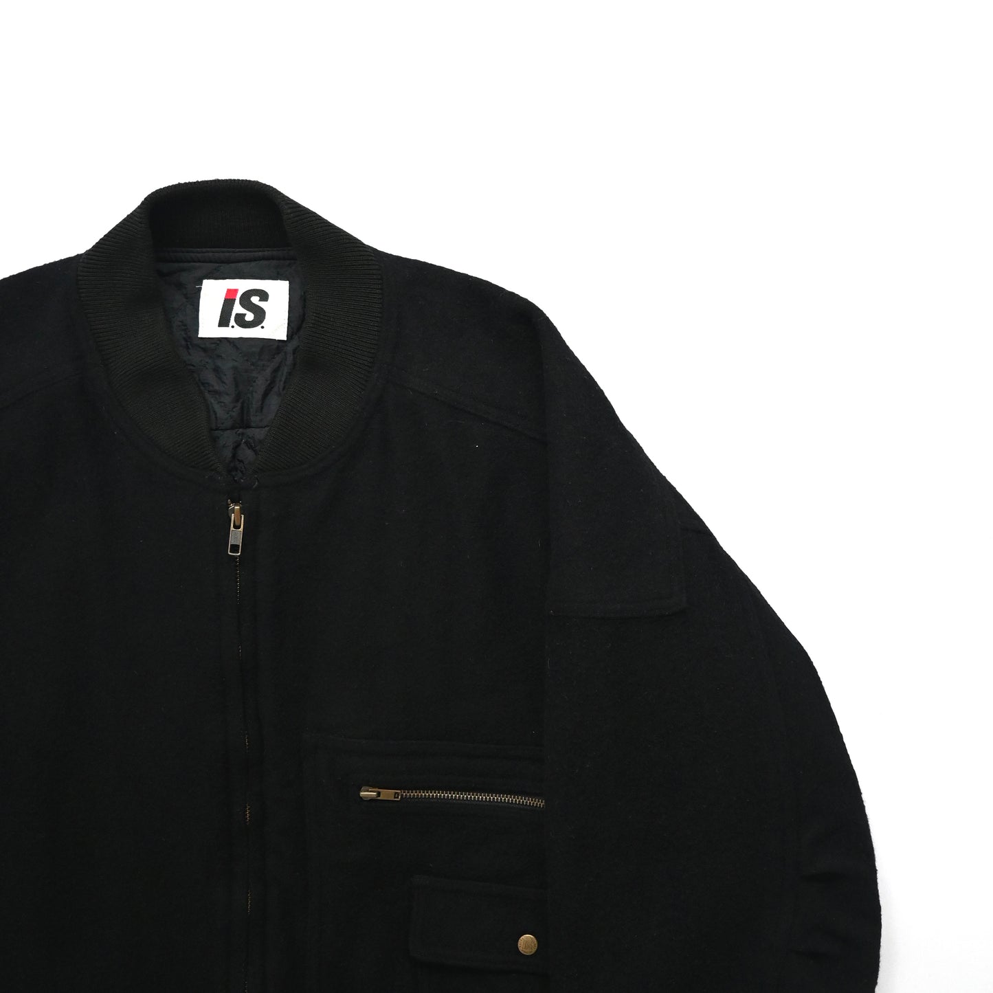 1980s issey miyake caretag wool varsity jacket M
