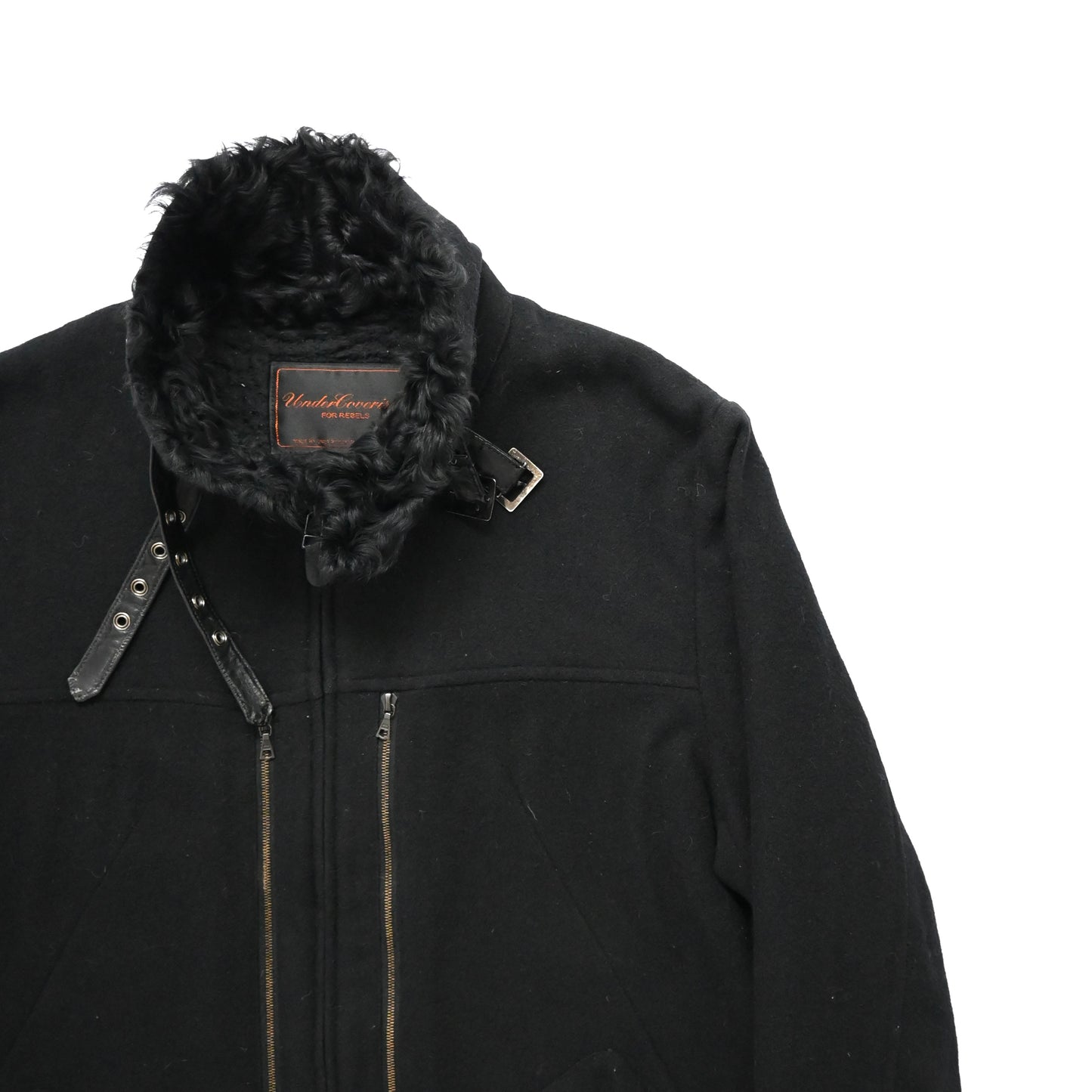 2006aw undercover arts＆crafts fur docking wool blouson 3