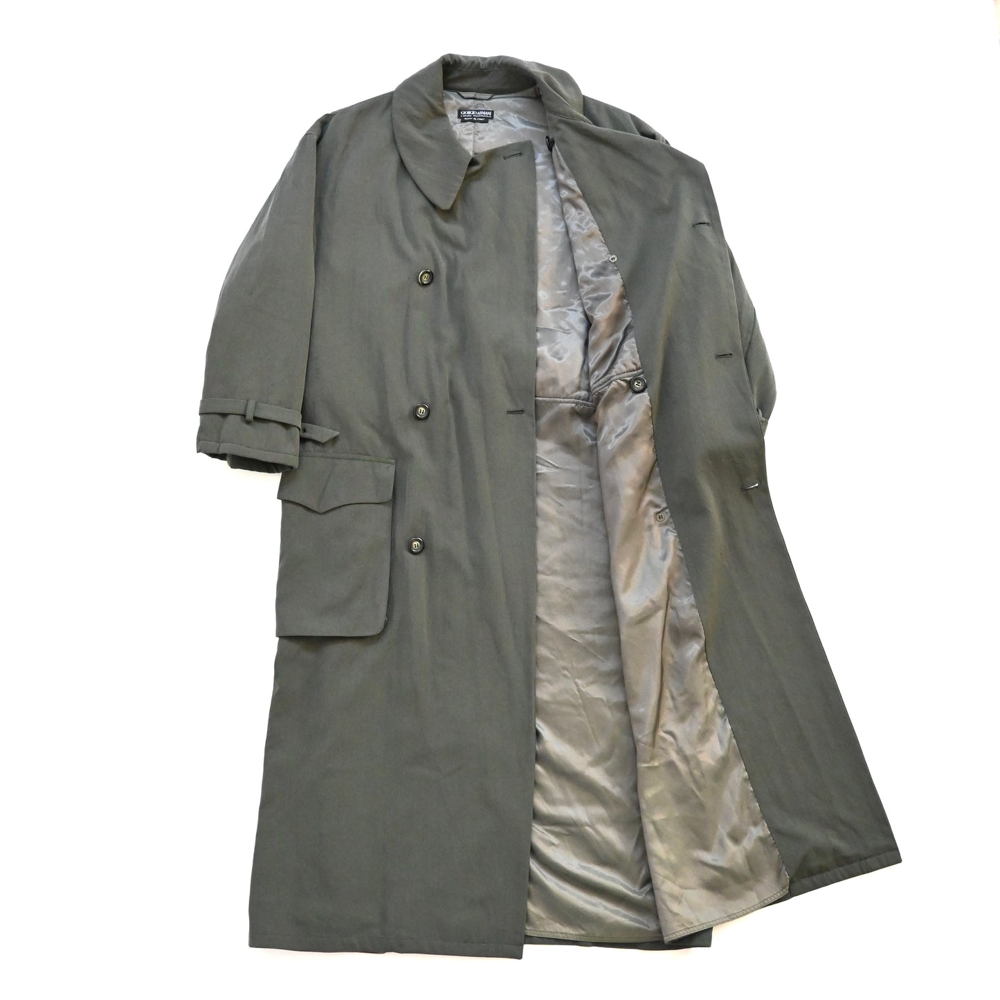 1990s giorgio armani wool double long coat 50