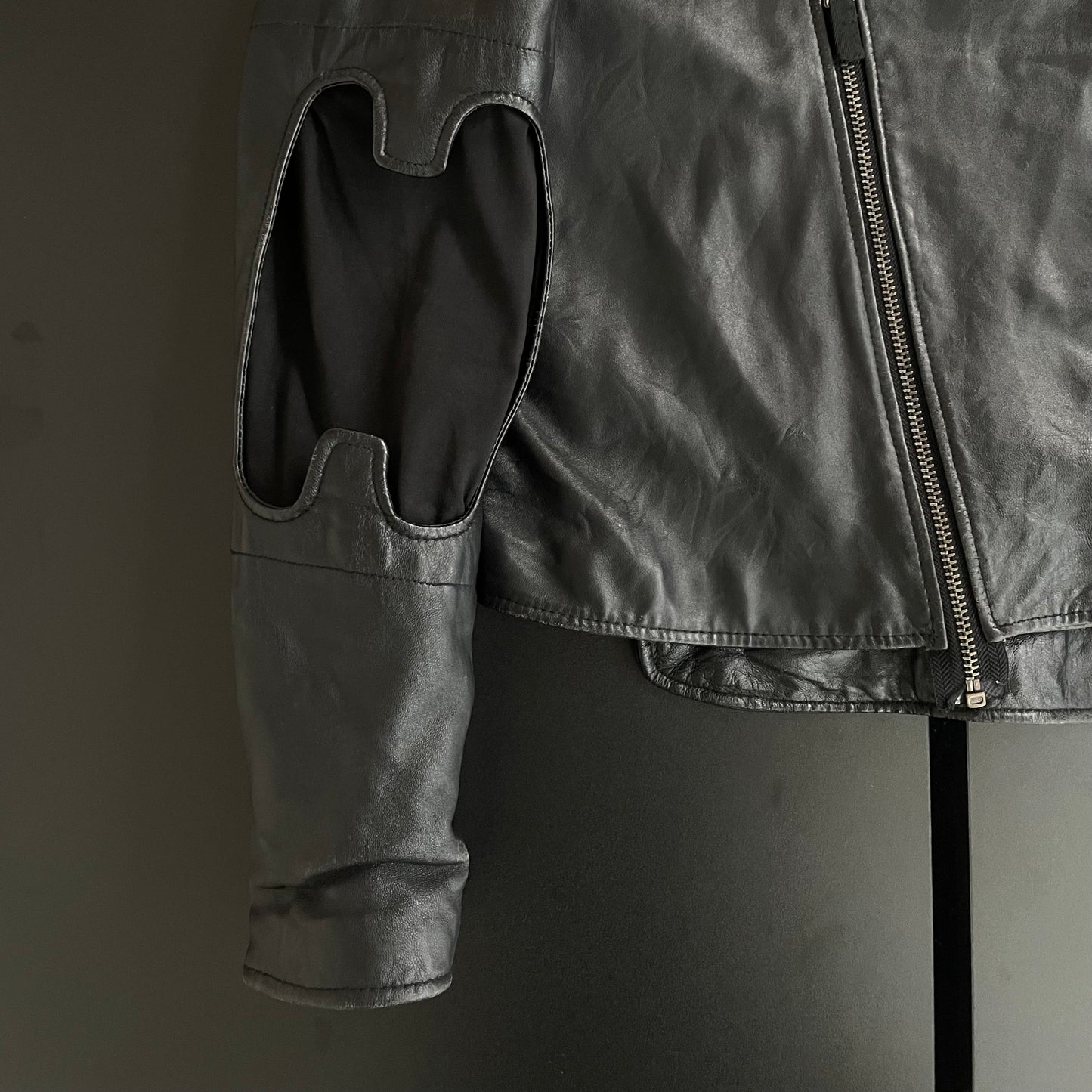 2004ss helmut lang dragonfly cutout leather jacket 48