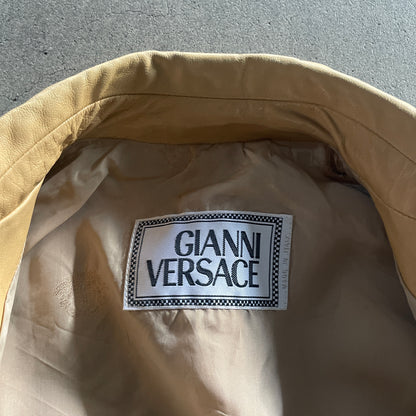 1990s versace Intrecciato leather jacket
48 by ruffo leather