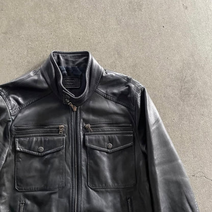 2006aw prada riders leather jacket 48