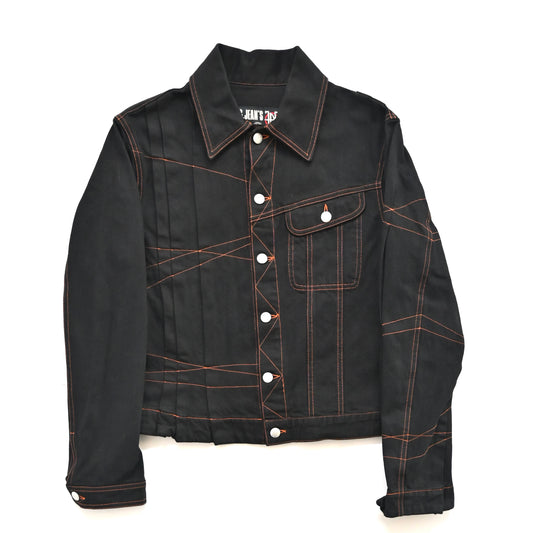 2000s jean paul gaultier folded panel denim jacket 46