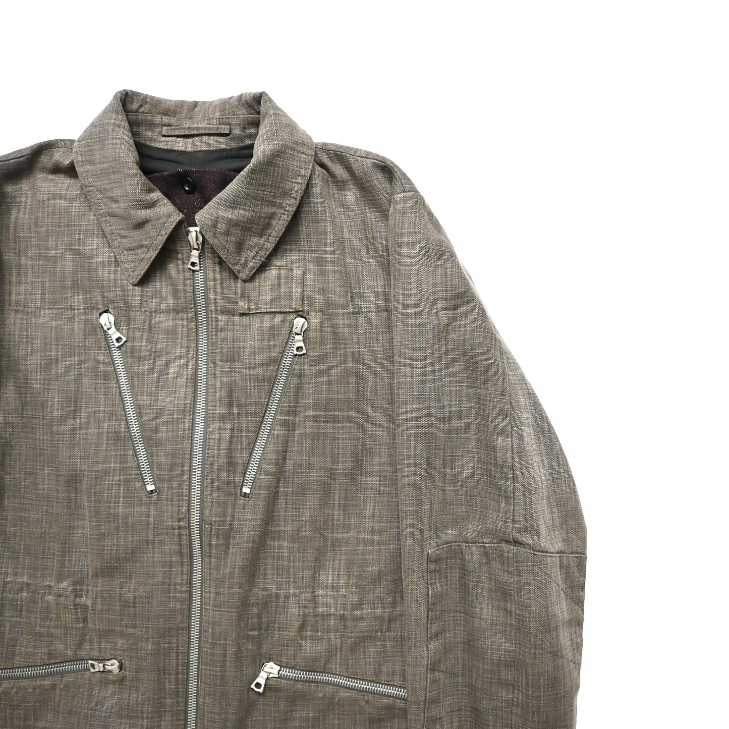 2000s dries van noten cotton zip jacket S