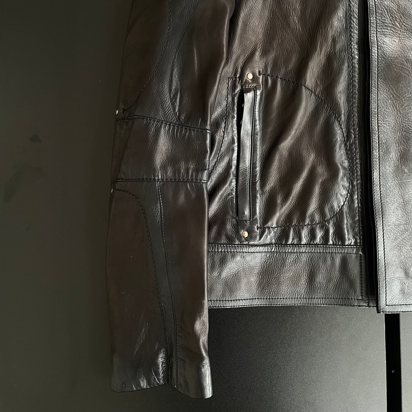 2004ss gucci patchwork leather jacket 48 by Tom ford