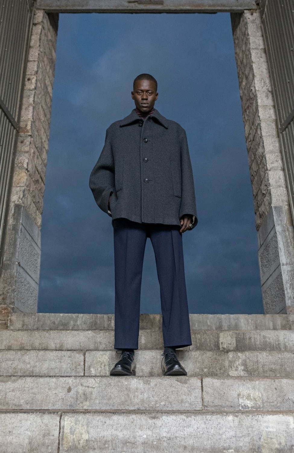 2021aw dries van noten wool half coat S