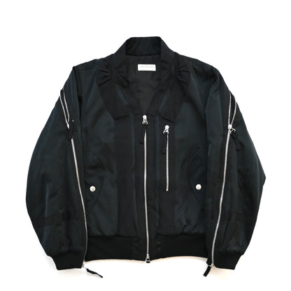 2014aw dries van noten silk back zip bomber jacket S