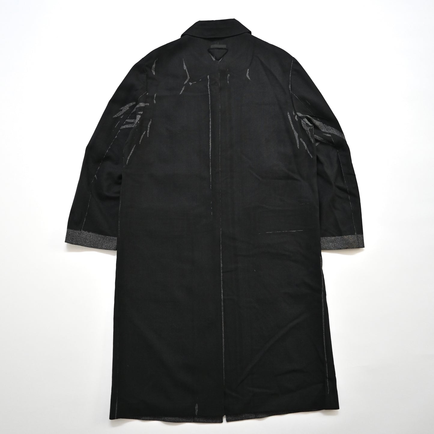 2018aw prada paint virgin wool long coat 48