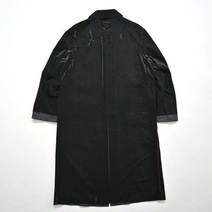 2018aw prada paint virgin wool long coat 48