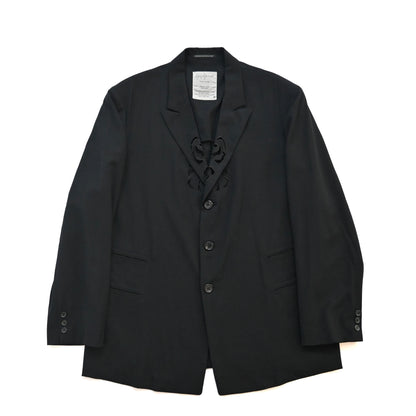 1996ss yohji yamamoto pour homme jacket M wool flower cutout coding set up M