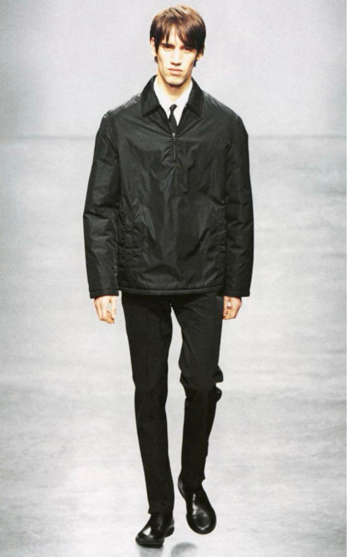 1998aw prada nylon half zip blouson L