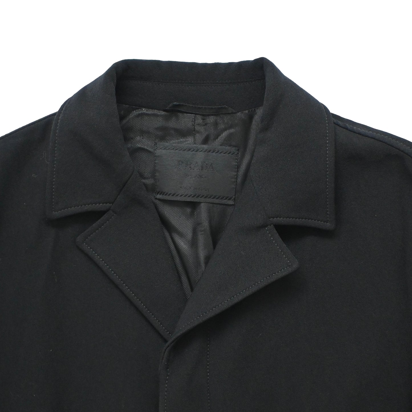 1998aw prada nylon chesterfield coat S