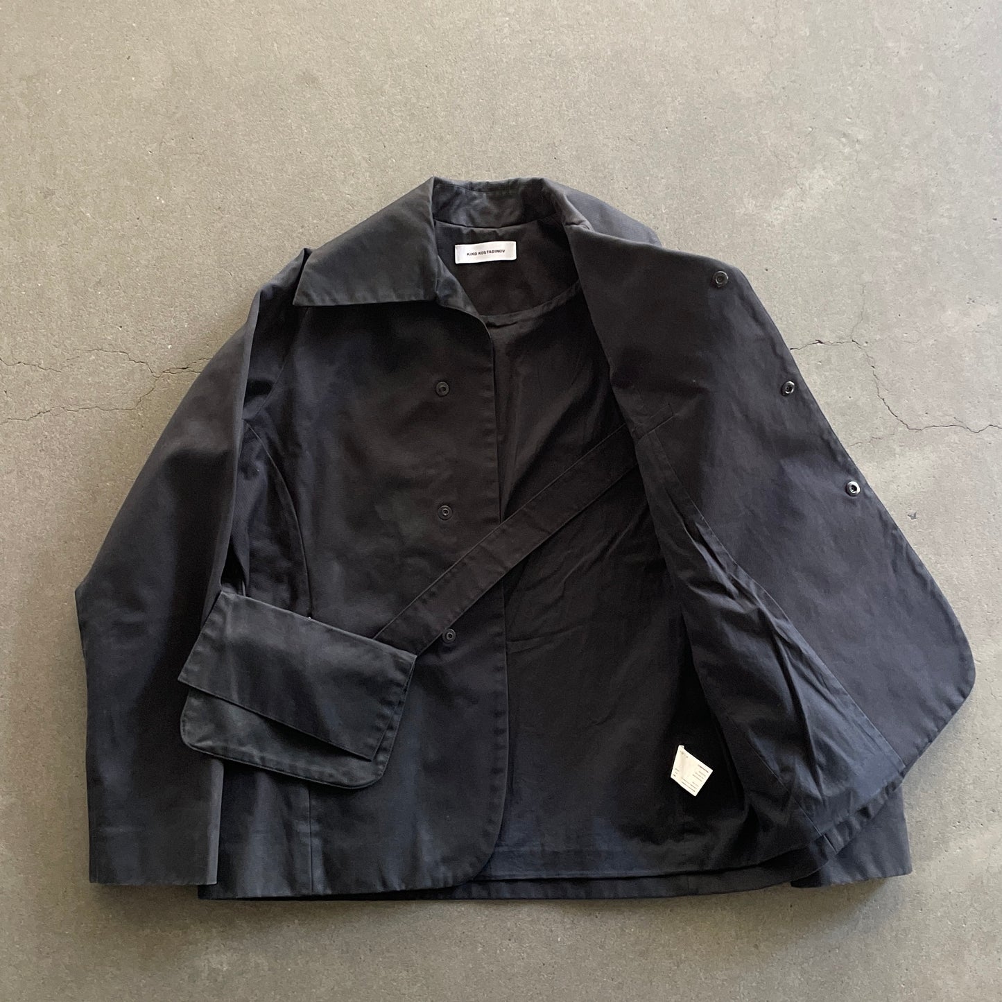 2017aw kiko kostadinov black short db jacket M