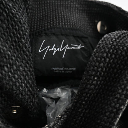 2000s yohji yamamoto tweed shoulder bag