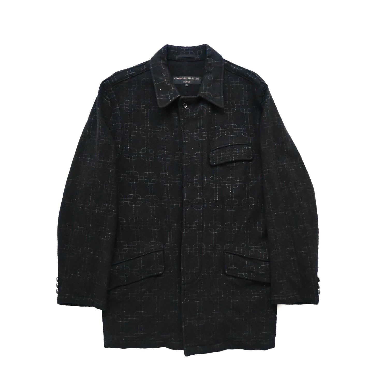 2003aw comme des garcons homme geometric pattern wool jacket M