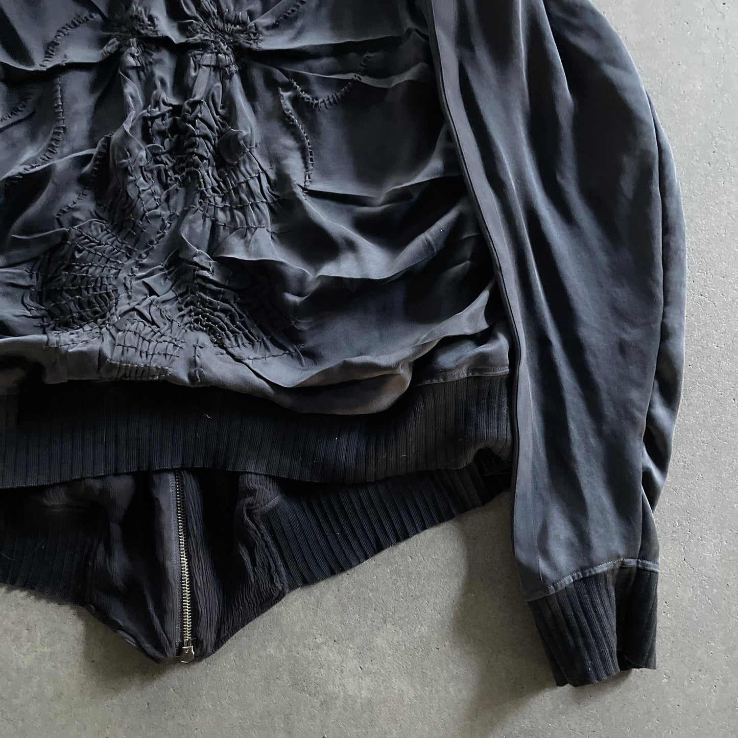 1997ss jean paul gaultie haute couture acetate bomber jacket 48