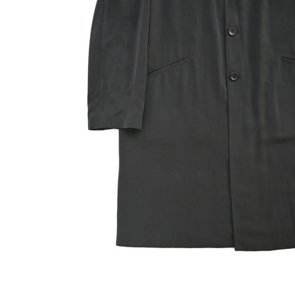 1990s giorgio armani polyester long coat 48