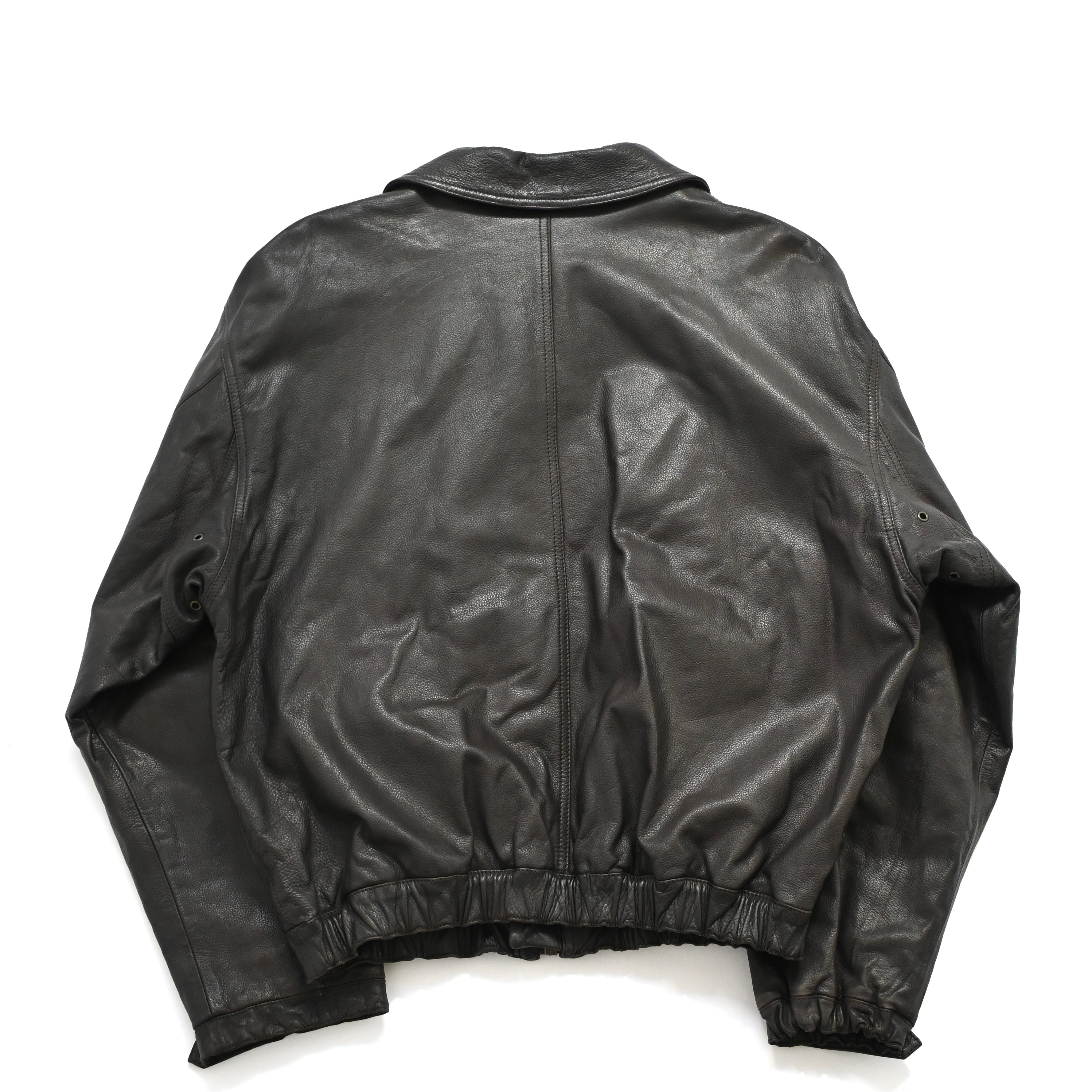 1990s giorgio armani lamb leather flight jacket 54 – vexed_store