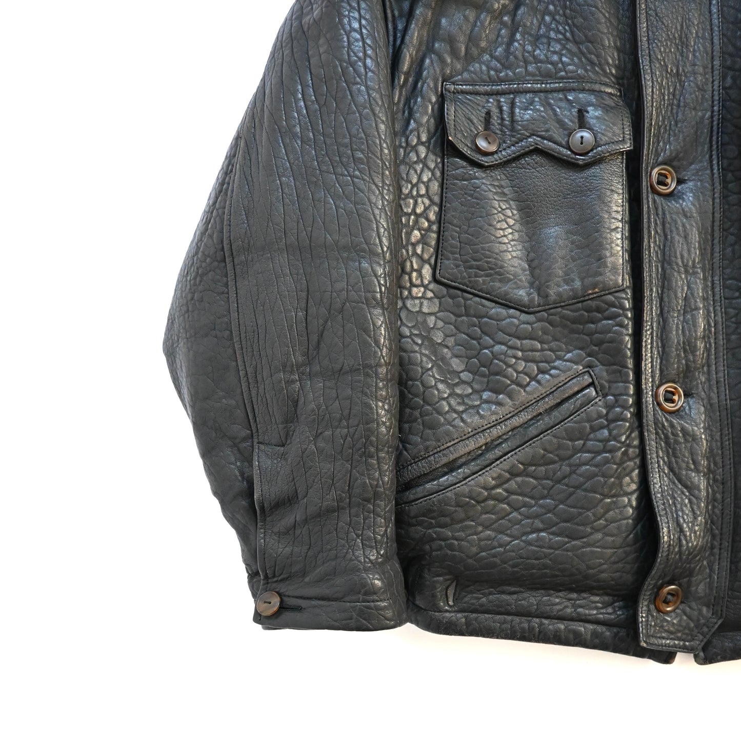 1980s boneville lamb leather padded blouson 48 by massimo osti