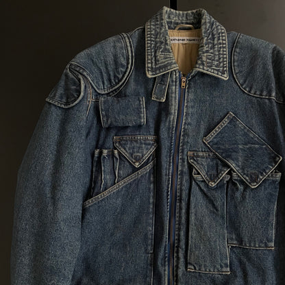 1986aw katharine hamnett denim bomber jacket L