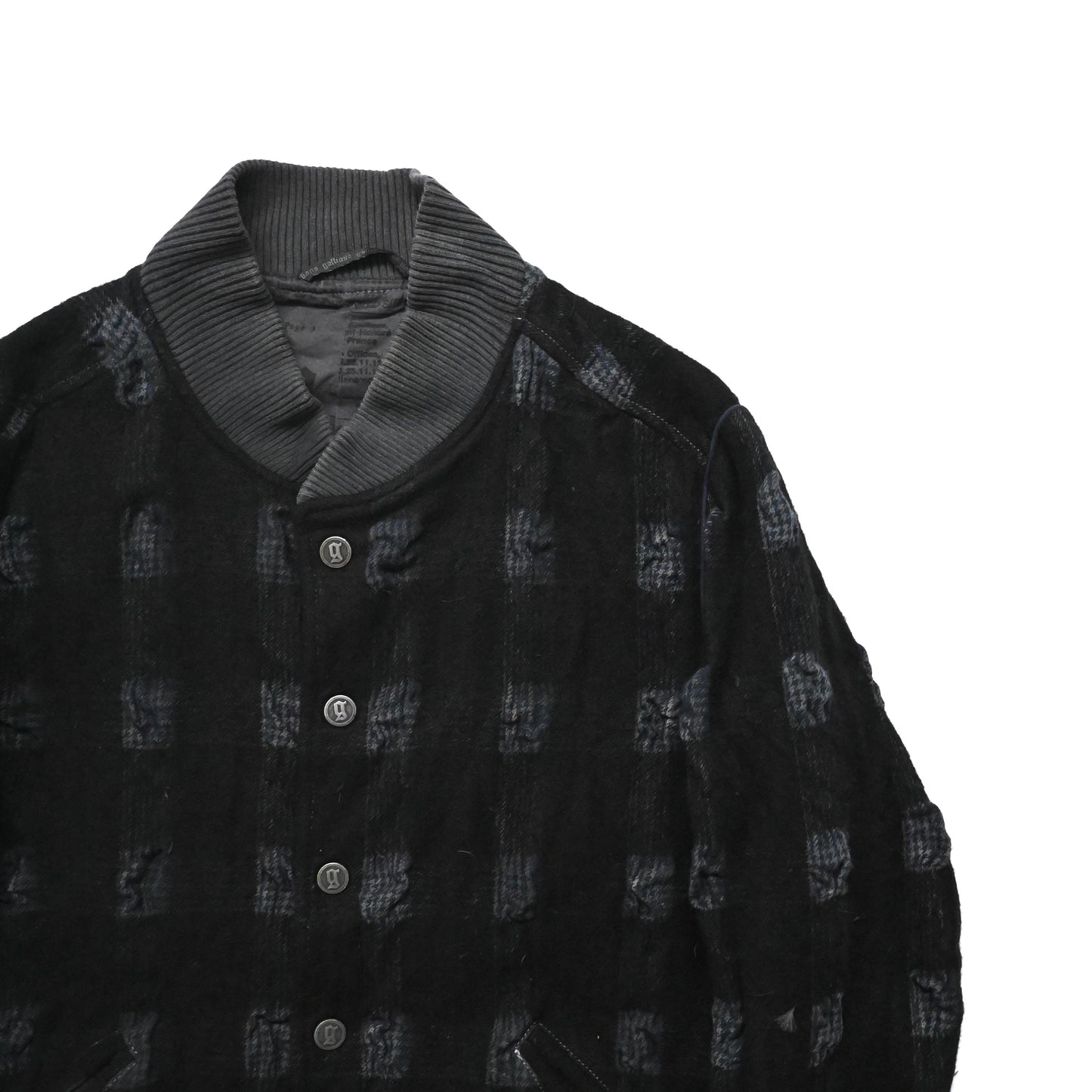 2006ss john galliano check pattern wool ma-1 jacket 48