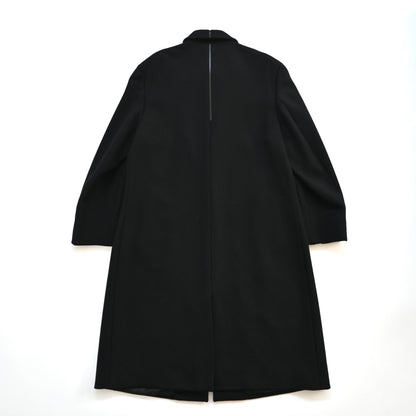 1990s versace wool  leather piping coat 52