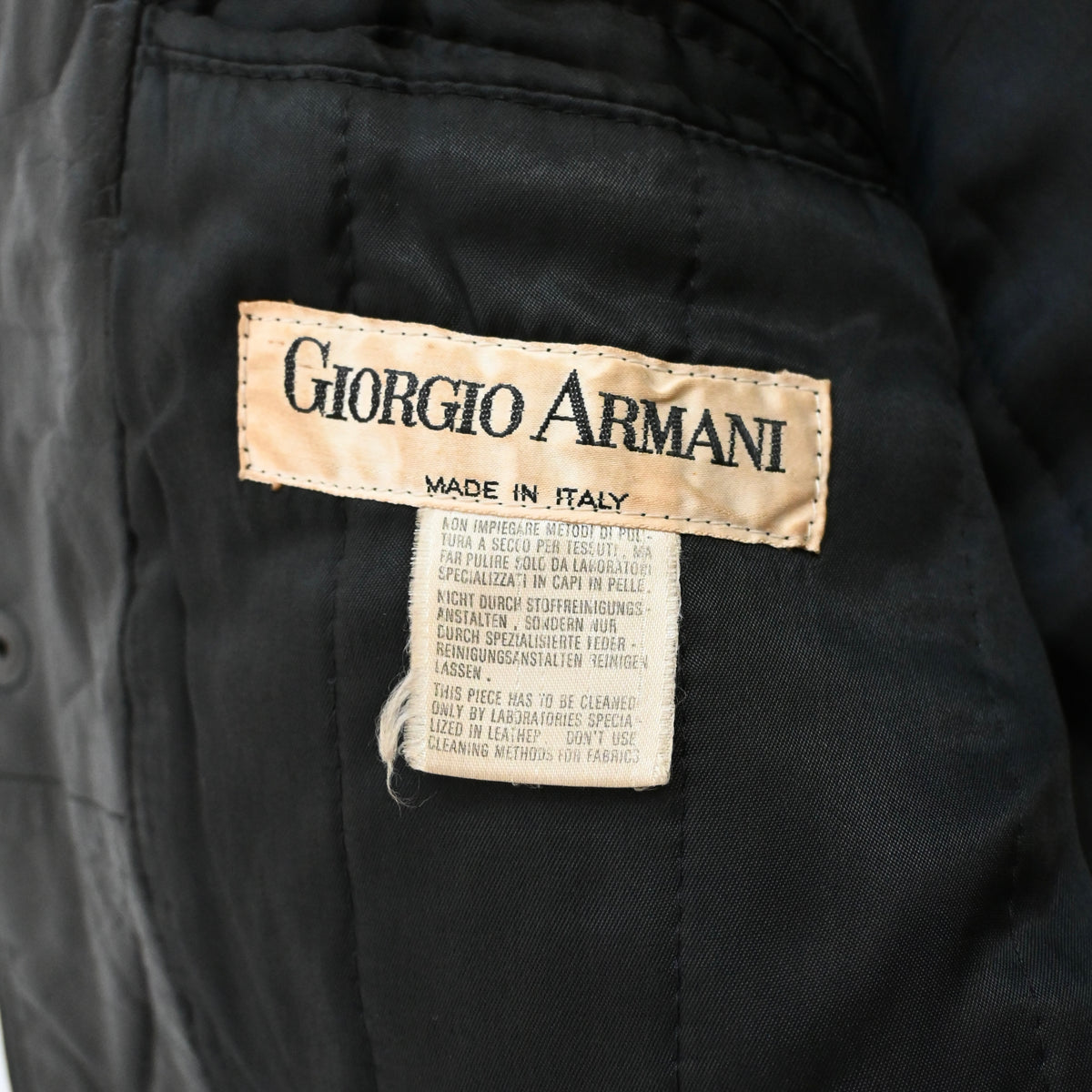 1991aw giorgio armani leather bomber jacket M