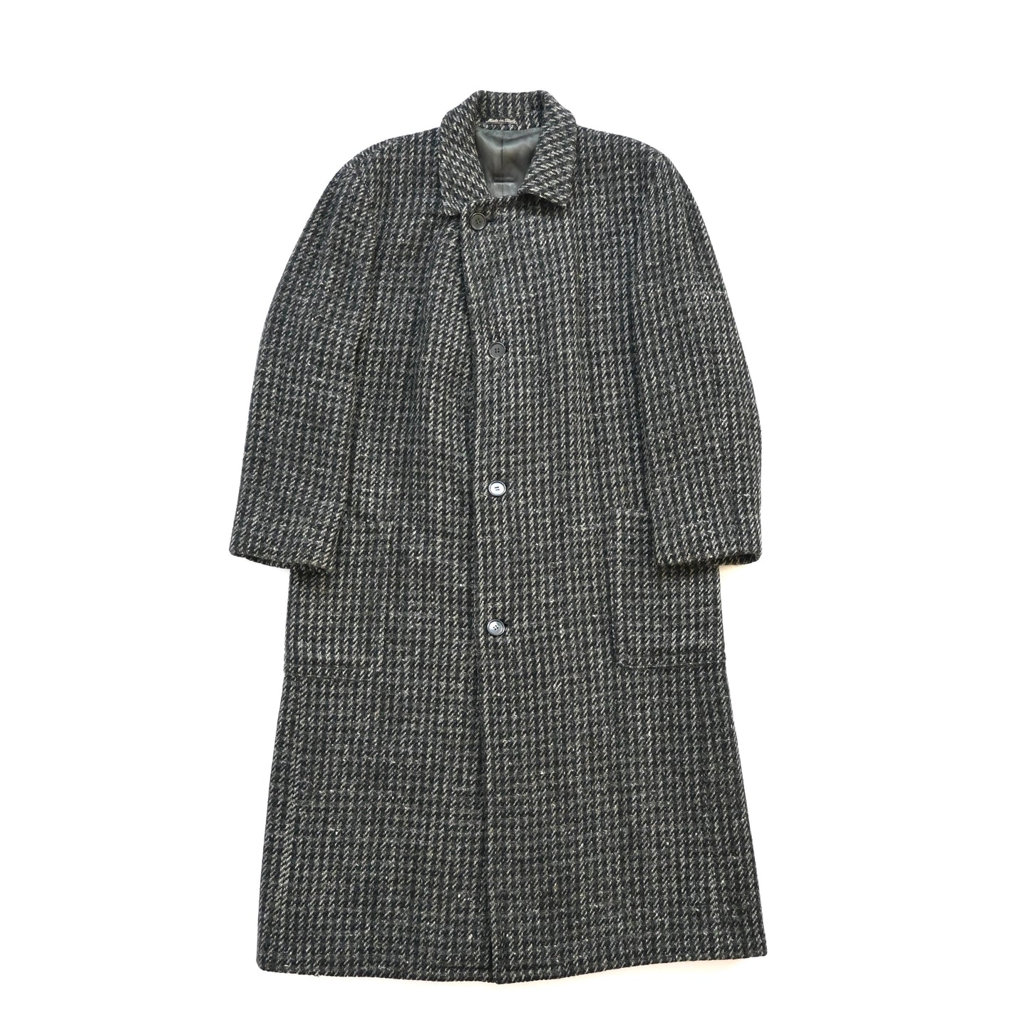 1989aw giorgio armani tweed wool long coat 48