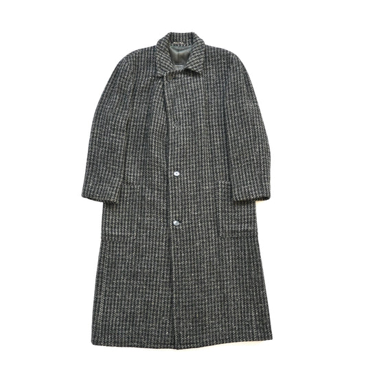 1989aw giorgio armani tweed wool long coat 48