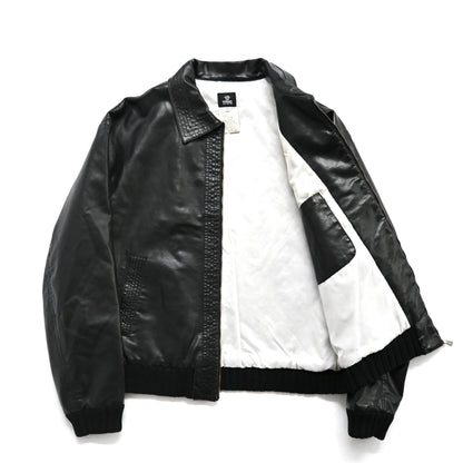 1990s versace kint docking fake leather jacket XL
