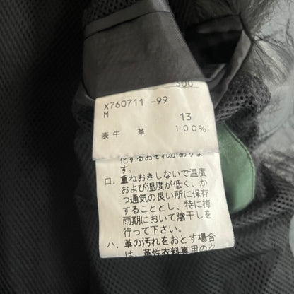 2004aw yohji yamamoto aar back zip leather jacket M