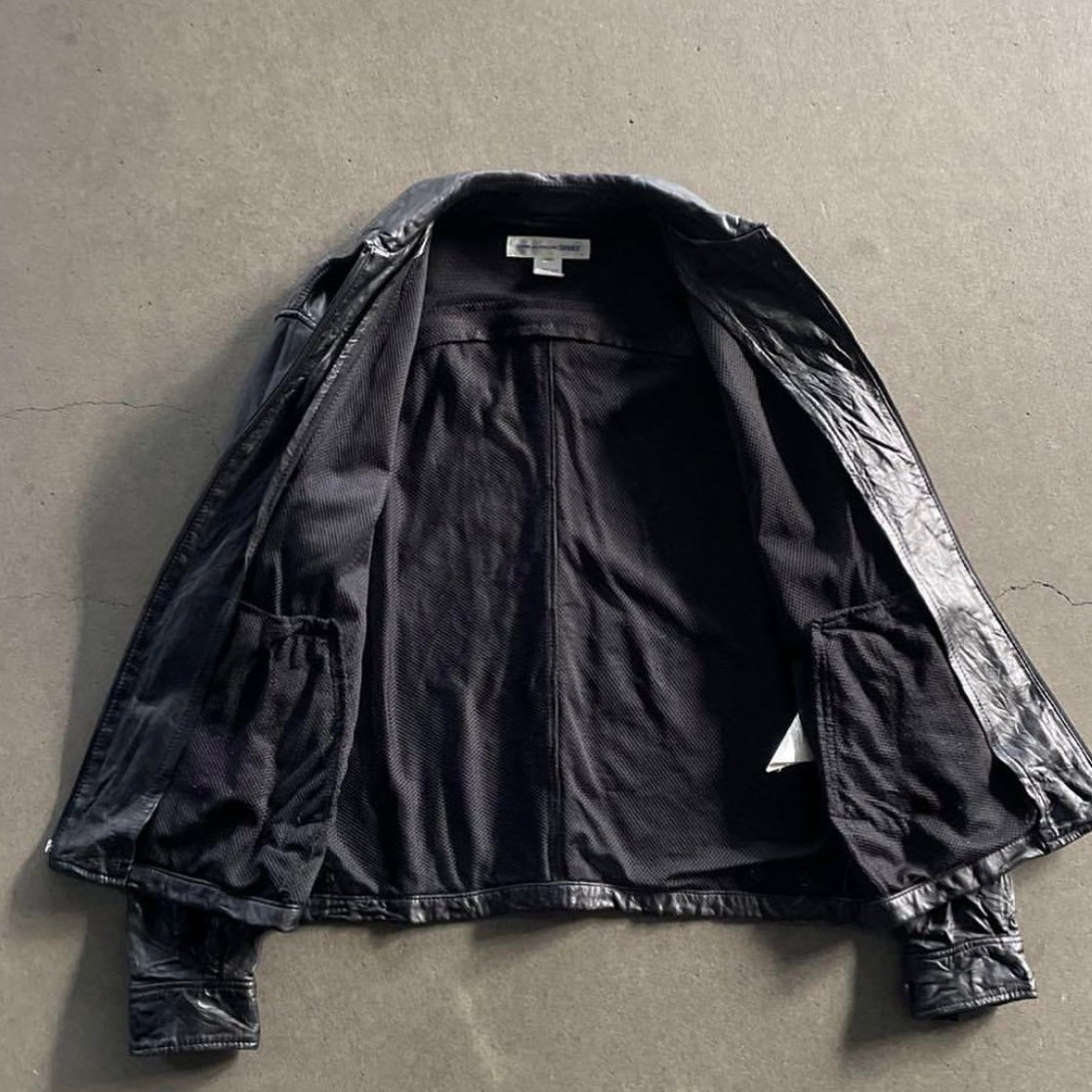 2005aw comme des garcons shirt leather jacket M