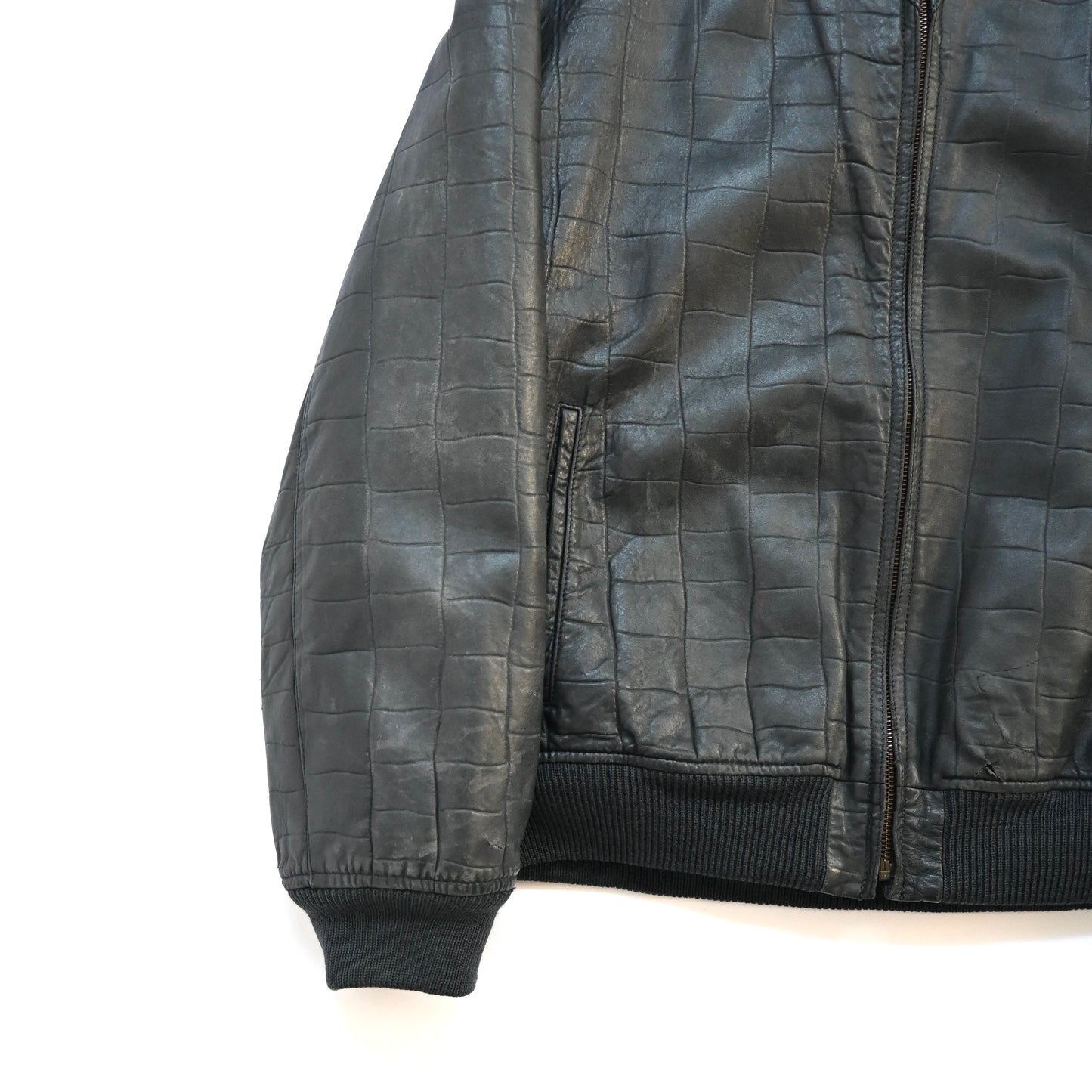 1990s giorgio armani gemuine leather ma-1 jacket 52