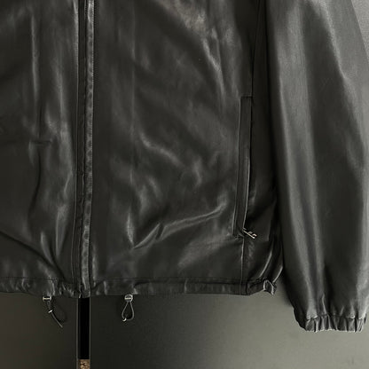 2018aw prada lamb leather hoodie 48