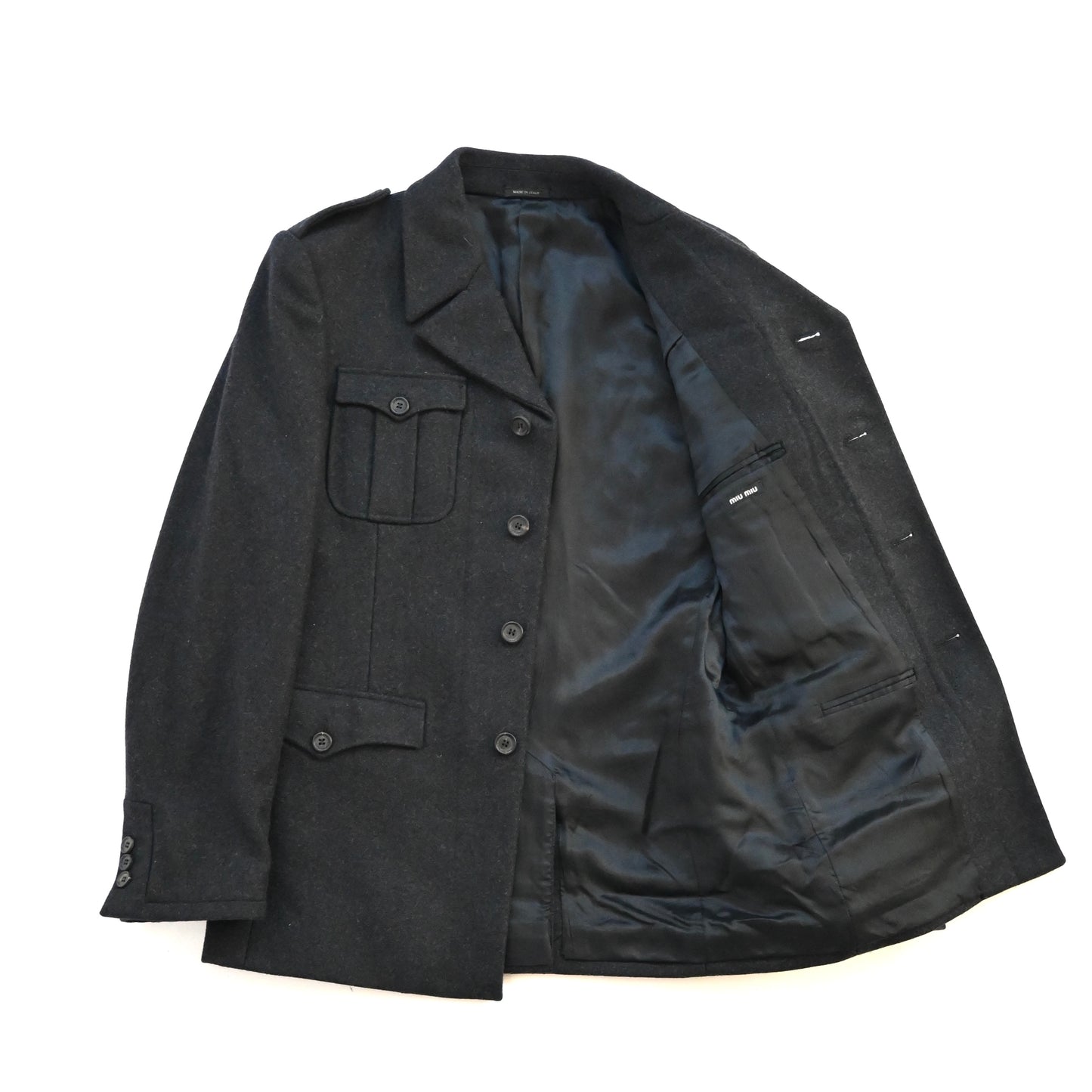 2006ss miu miu wool tailored jacket 48