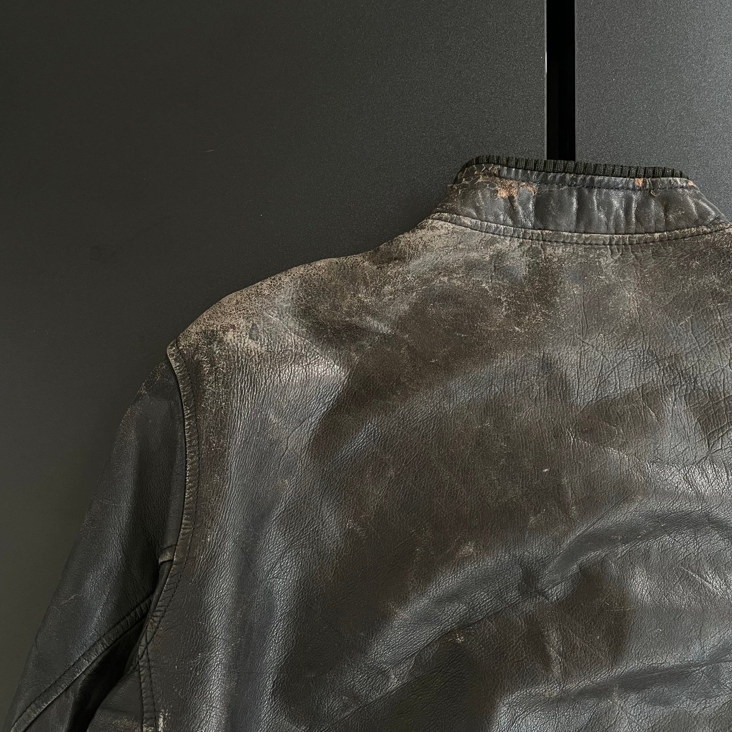 1990s dries van noten lamb leather bomber jacket M