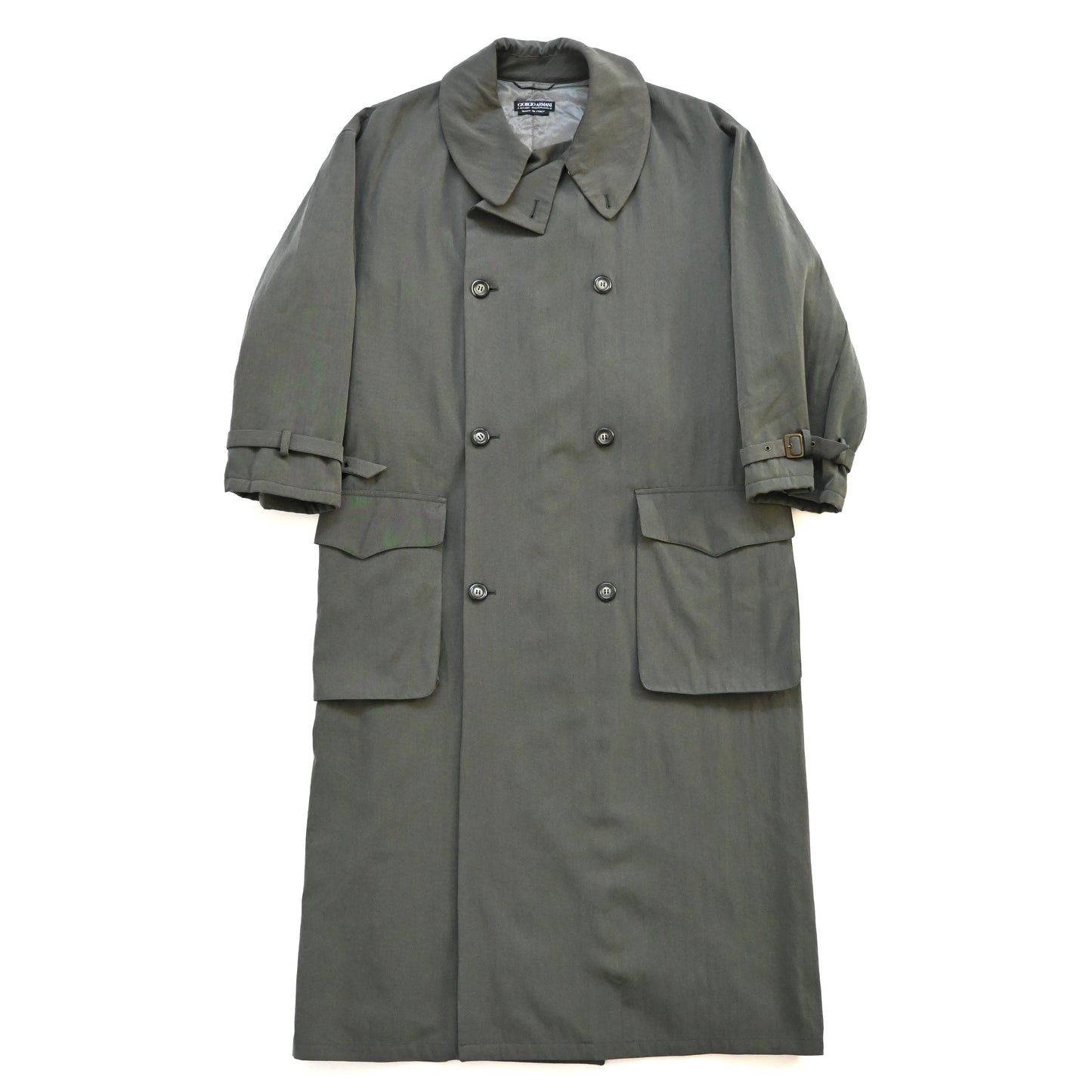 1990s giorgio armani wool double long coat 50