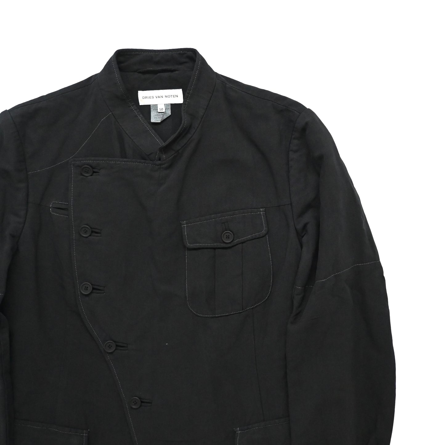 1990s dries van noten cotton napoleon jacket 50