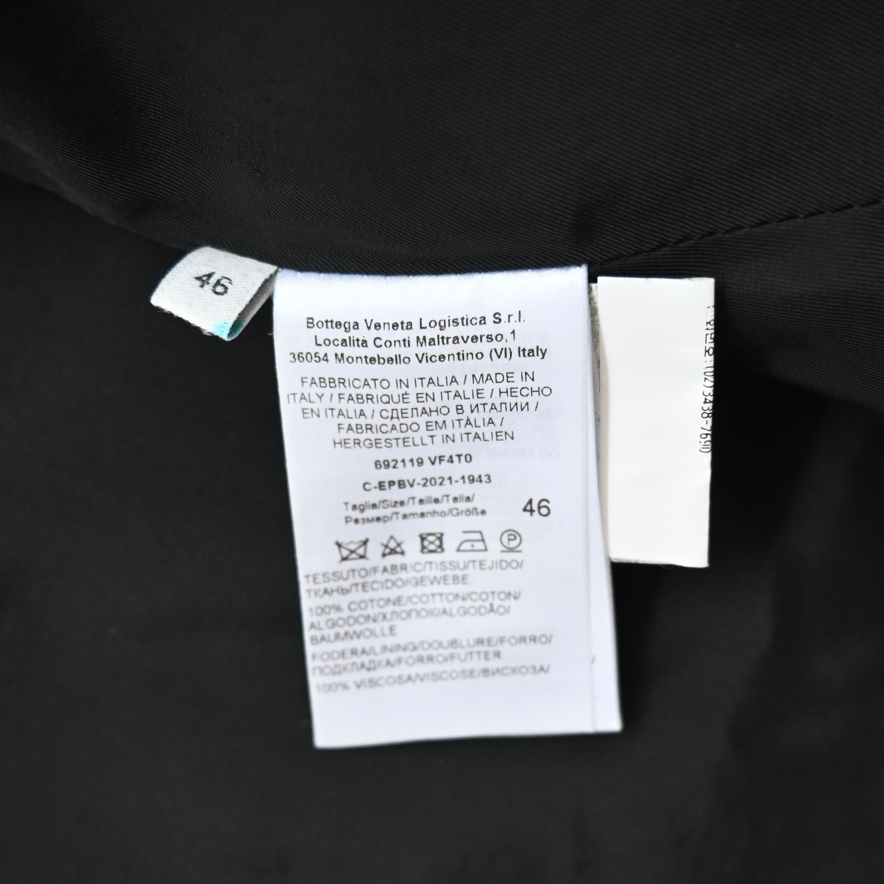 2022ss bottega veneta heavy weight cotton twill jacket 46