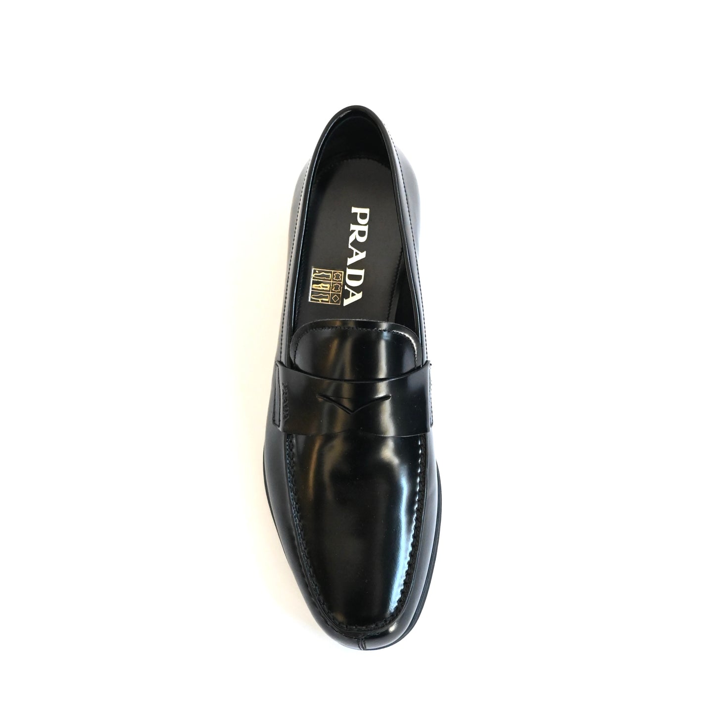 2000s prada low leather loafer 6 1/2