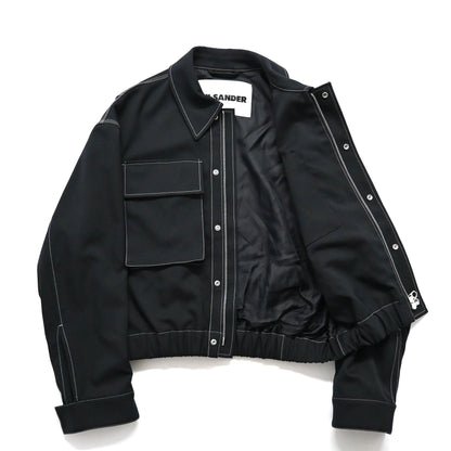 2025ss jil sander contrast stitching twill jacket 46