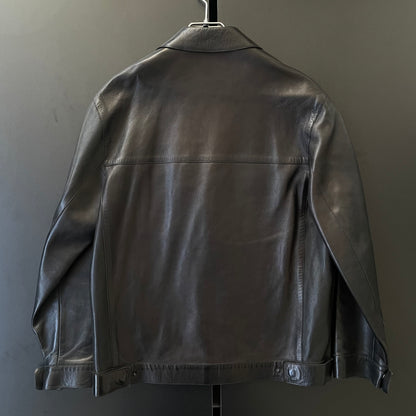 1999ss prada leather tailored blouson 48