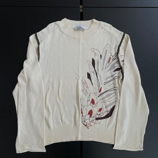 2022ss kiko kostadinov futur printed knit sweater 48