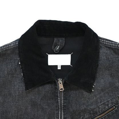 2025ss martin margiela destroyed collar washed denim jacket 50