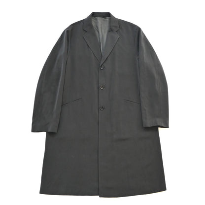 1990s giorgio armani polyester long coat 48