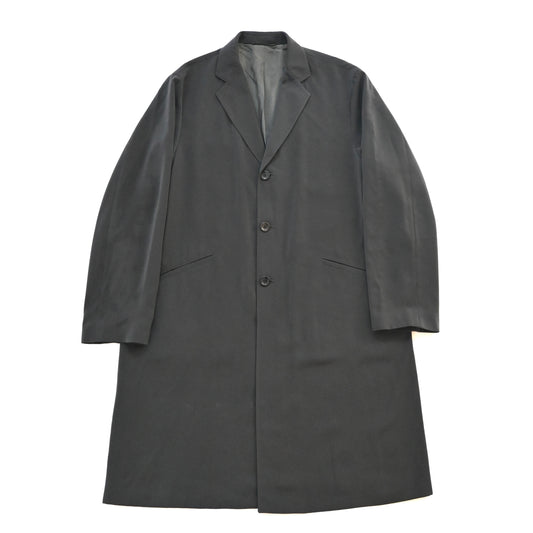 1990s giorgio armani polyester long coat 48