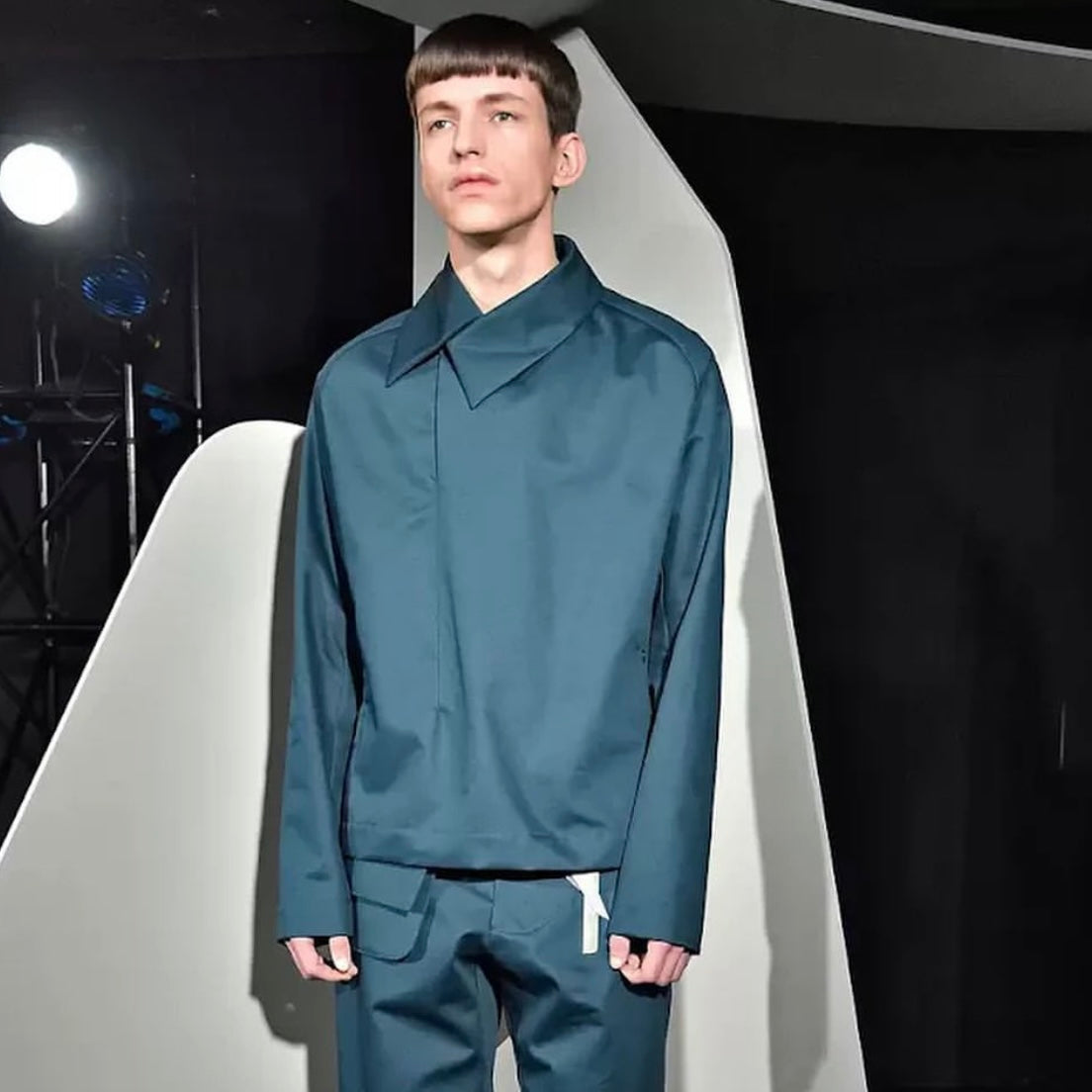 2017aw kiko kostadinov wrap collar pullover L